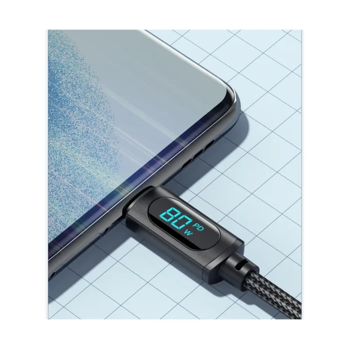 Кабель Essager USB Type-C с LED-индикатором 100 Вт (7 А) — изображение 6
